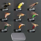 40 Pezzi/Set Ninfe, Esca Mosche Secca/Bagnata, Kit Mosche Pesca a Mosca per Esca Trota