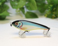⭐4" Fishing Lure Crankbait – Black/Silver/Green Pattern – New