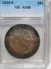 1926-S PEACE SILVER DOLLAR ICG AU58