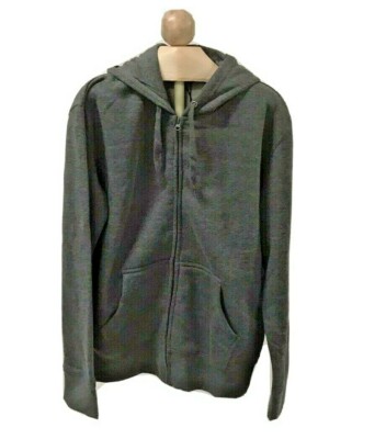 Womens Loose Fit Hoodie Sweatshirt Fleece Lined Gray Streetwear