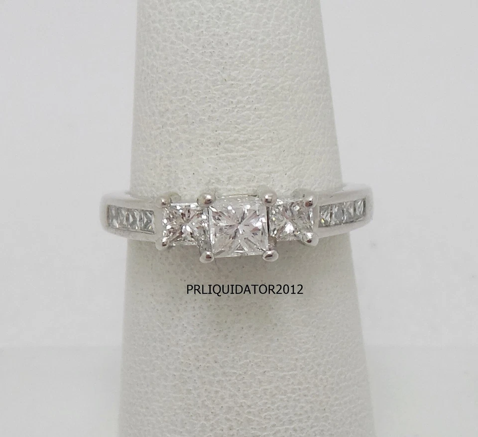 1CT Natural Diamond Anniversary Engagement Wedding Bridal Ring 14K White Gold - Image 2 of 4