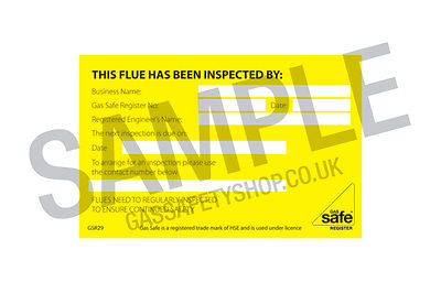Gas Safe Abgasprüfschilder - GSR29