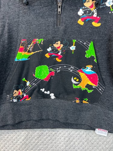 Disney Main Street Electrical Parade 50th Anniv. Hoodie Kids Lg 1/4 Zip Mickey - Picture 4 of 15