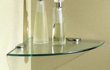 Ginger 0218C-10TSCL 3/8" Tempered Replacement Corner Glass Tray