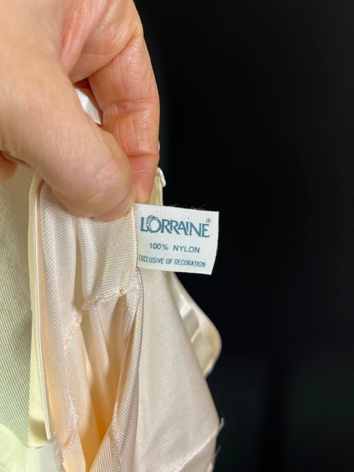 Correas ajustables de nailon vintage años 70 Lorena talla 42 alto crema sin cordones Foto 2 de 4