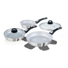 Genius Pfannen-Set Cerafit Steel silber 7-tlg., 1 Set