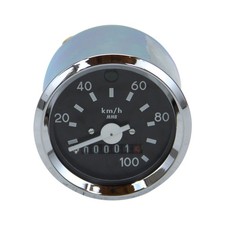 Speedometer 100 KM/H with Flashing Control for Simson SR50, SR80, S70, S50, S51 Chrome Ring