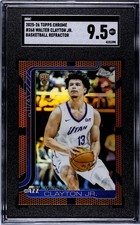 25-26 Topps Chrome Walter Clayton Jr. Basketball Refractor Utah Jazz RC SGC 9.5