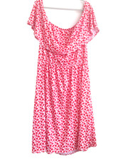 "In the Style" Gorgeous Red & White Floral Summer Midi Dress - PLUS SIZE 28 NEW