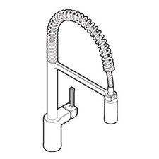 Moen 5923 Align 1.5 GPM Single Hole Pre-Rinse Pull Down Kitchen Faucet, Chrome