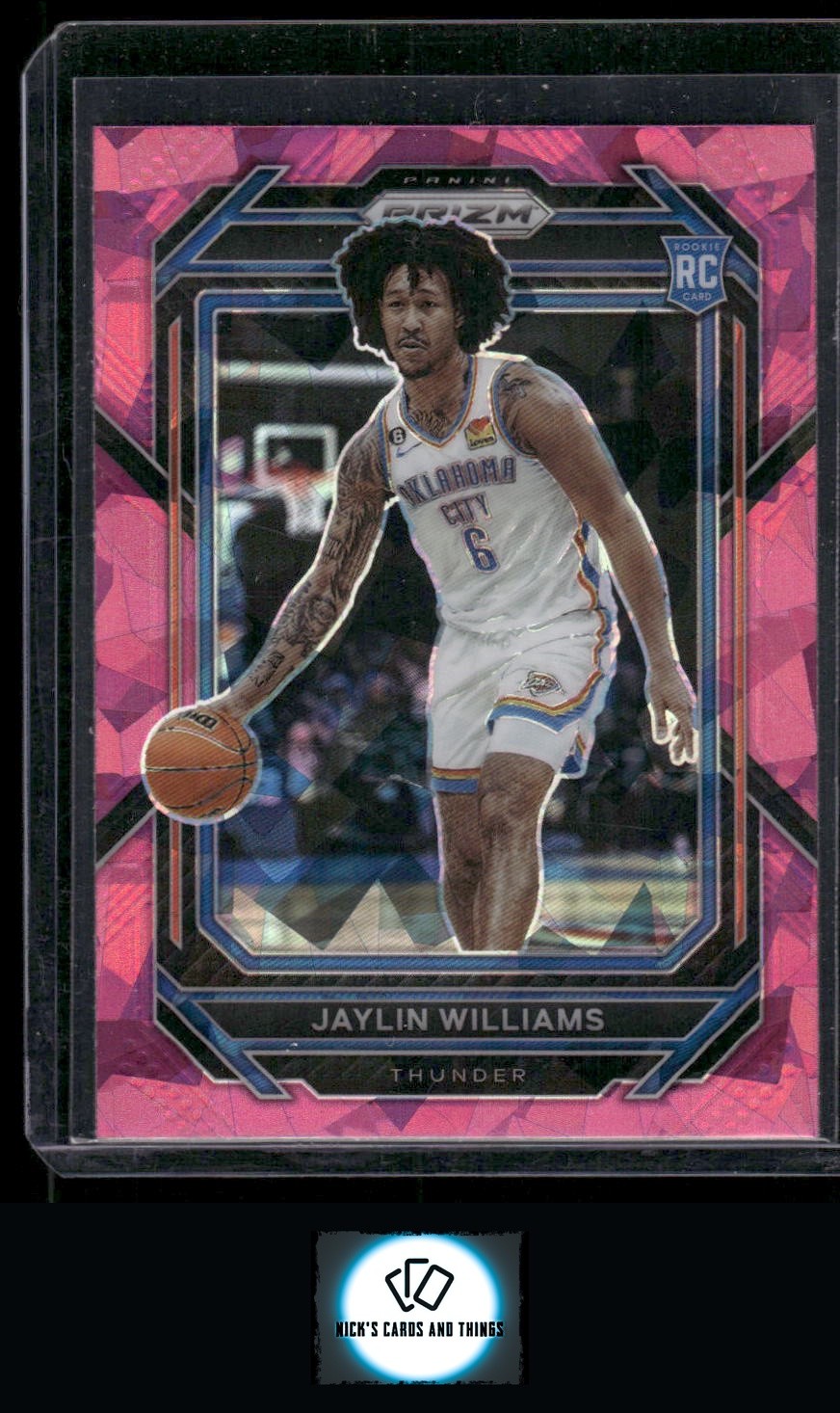 2022-23 Panini Prizm #247 Jaylin Williams Prizms Pink Ice