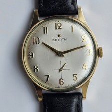 Bracelet De Montre Zenith Vintage En Cuir Pour Homme - Largeur 1,7 Cm - État Neuf - Taille 9