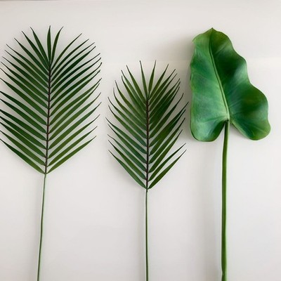 Simulation Blatt Areca Palme 2 Stück Künstliche Blätter für Hochzeit Wohndek