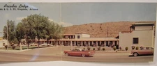 VINTAGE OVERSIZED POSTCARD ADVERTISING ARCADIA LODGE MOTEL KINGMAN AZ ROUTE 66