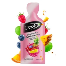 Dex4 Glucose Gel Packs, 15g Fast-Acting Pre-Measured Glucose, 6-Pack, Fat-Free,