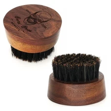 Menesia Boar Bristle Beard Brush for Men Black Walnut Wood