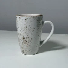 Steelite Craft, England: White & Brown Speckled Quench Mug 8 oz, 4 3/4"