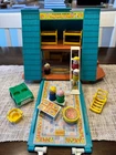 Vintage Fisher-Price Play Family A-Frame House #990 w/ Figures & Accessories