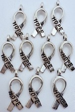Metal Jewelry Making Charms Breast Cancer Awareness Qty:11