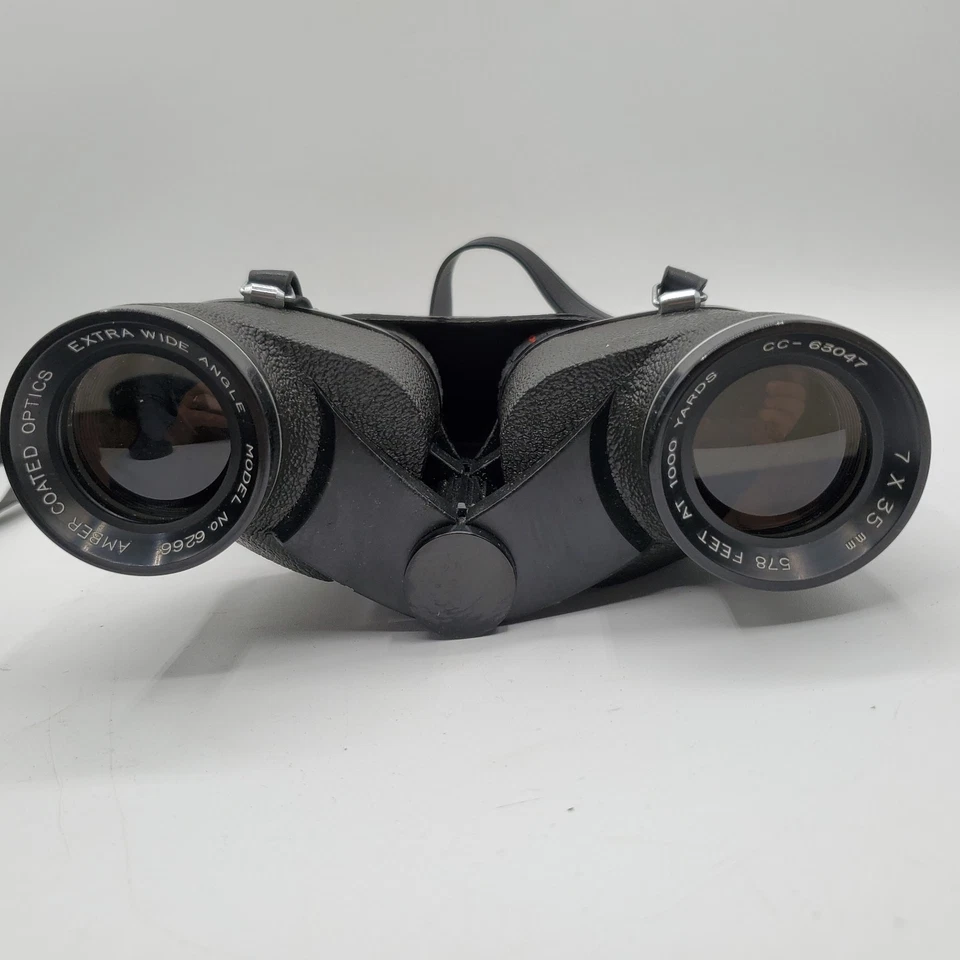 Vintage Sears DISCOVERER 7x35 Binoculars Extra Wide Angle 578ft with Case AS-IS - Image 4 of 4
