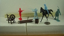 Marx 1950s/70s Revolutionary War Figures and Accessory Lot of 8 Pieces