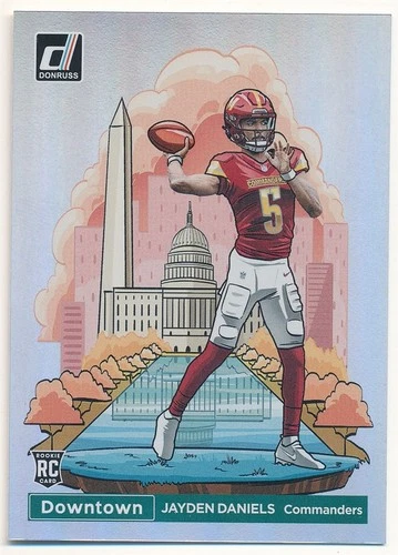 JAYDEN DANIELS 2024 PANINI DONRUSS #16 RC ROOKIE DOWNTOWN COMMANDERS MINT SP