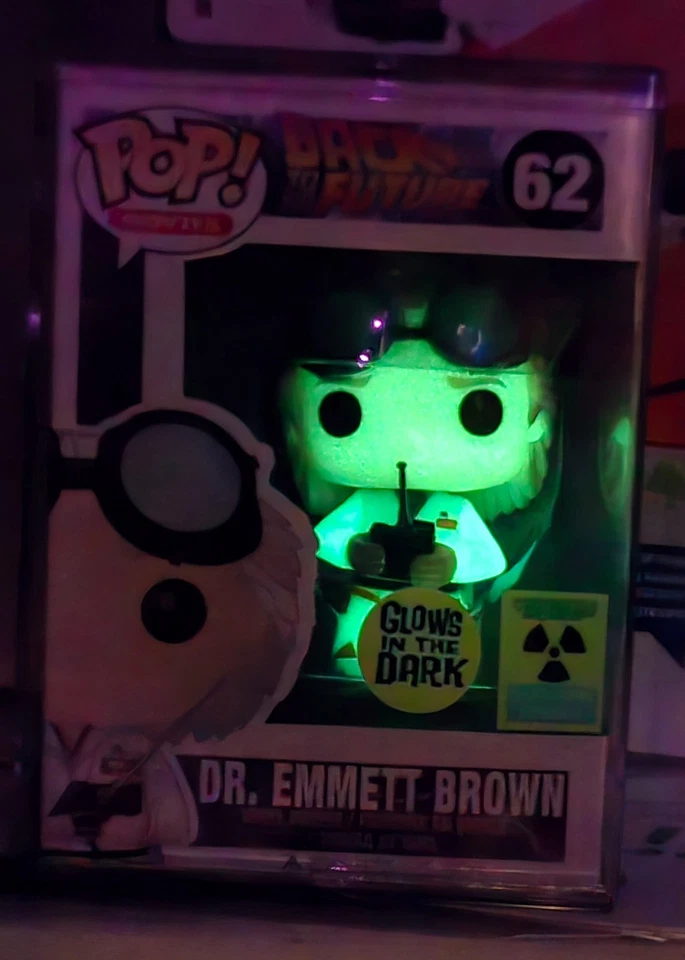 Funko Pop Regreso al Futuro Dr. Emmett Marrón #62 Brilla en la Oscuridad Conv. EXCL. Foto 2 de 4