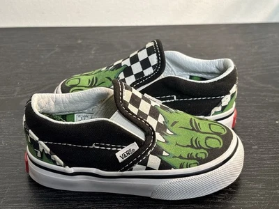 VANS x Marvel Hulk Slip On Sneakers Kid's Toddler Size 5 EUC Fast Ship - Image 1 of 4