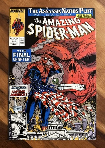 Amazing Spider-Man #325 1989 NM/NM+ Todd McFarlane art Marvel Comics Red Skull