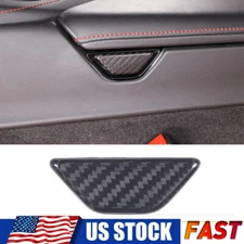 Real Dry Carbon Fiber Central Armrest Box Switch Cover For Corvette C8 2020-23