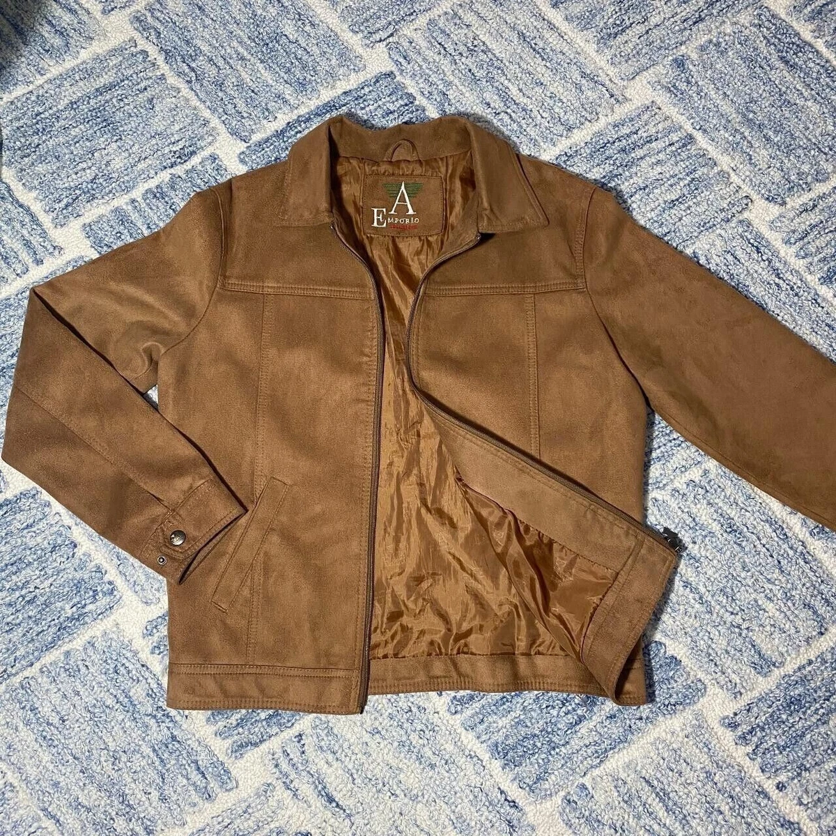 Emporio suede best sale jacket