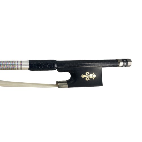 4/4 Violin Bow Carbon Fiber Braided Straight Pernambuco Level Natural Bow Hair - Picture 5 of 13