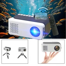 480X360 Mini Projector with Tripod, Mirror WIFI, 1080P Full HD Smartphone TV USB