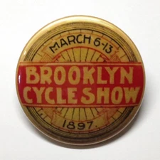 Motorcycle Brooklyn Cycle Advertising Pocket Mirror Vintage Style