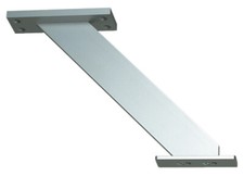 Breakfast Bar Support Inclined for Worktop Mounting Matt Aluminium 505.14.933