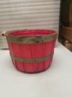 Red Wicker Basket with Handle 11" x 8" — photo 3