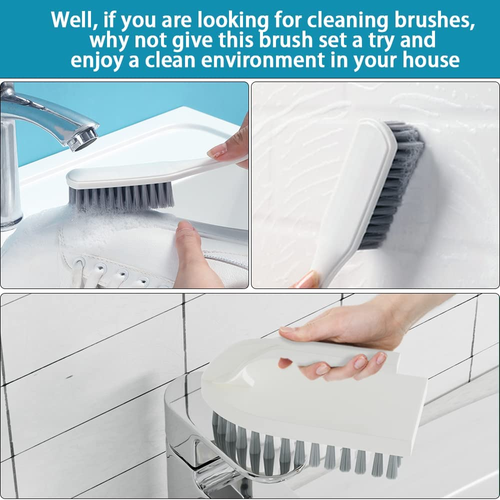 Juego de 6 cepillos de limpieza, cepillos exfoliantes para cocina y baño uso doméstico con - Imagen 6 de 12