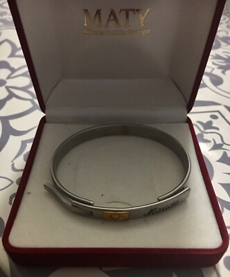 Bracelet Femme En Or Jaune 18 Carats Et Acier - Fermoir Boucle De Ceinture - Occasion
