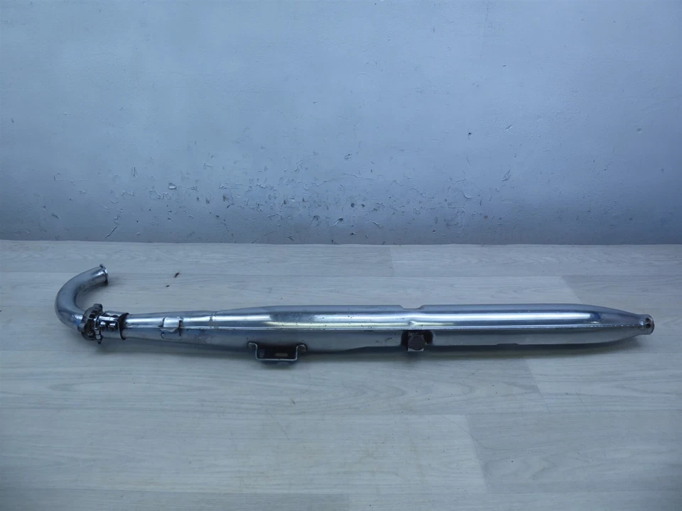 Suzuki S32 Olympian 150 S500 1966) Juego de tubos silenciadores cabezales de escape izquierdo derecho Foto 3 de 4