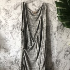 Banana Republic Wrap Dress Womens Size Medium Gray Sleeveless Knee Length