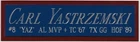 CARL YASTRZEMSKI BOSTON RED SOX NAMEPLATE FOR AUTOGRAPHED SIGNED BASEBALL JERSEY