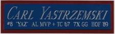 CARL YASTRZEMSKI RED SOX NAMEPLATE AUTOGRAPHED SIGNED BASEBALL-BAT-JERSEY-PHOTO