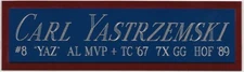 CARL YASTRZEMSKI RED SOX NAMEPLATE AUTOGRAPHED SIGNED BASEBALL-BAT-JERSEY-PHOTO