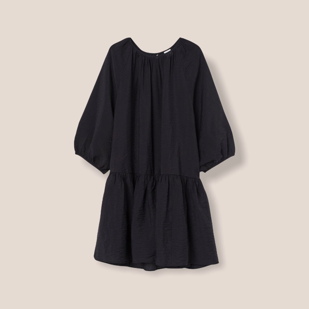 h&m black babydoll dress Balloon Sleeve Mini A-Line Skater Flowy Boho Dress Med Paris heels in black Modest Lace Wedding Dresses Men's Dress Code for Size:US 20W