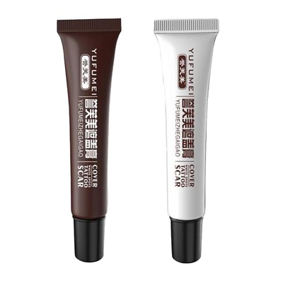 Tattoo Concealer 2 Colors Professional Waterproof Concealer Set Cover Skin Scars