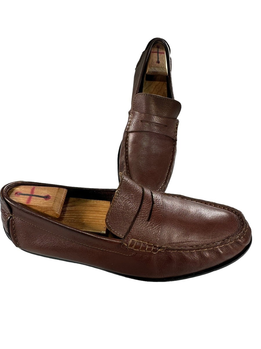 Clarks Mens Size 11.5 M Brown Leather Slip On Driving Loafer  display picture 3