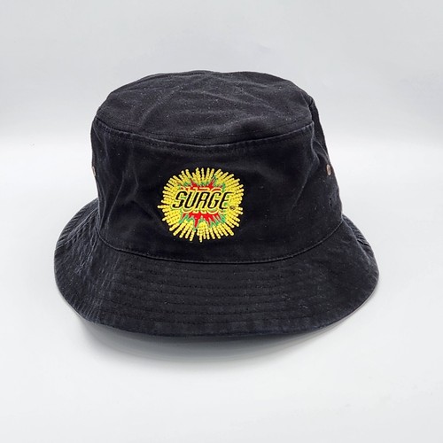 Surge Soda Bucket Black Hat Logo Vintage Coca Cola Coke Merchandise 90s Y2K