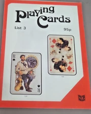 Stanley Gibbons Playing Cards List 3 1979 + supplement 1980