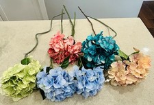 Artificial Long Stem Flowers - Various Colors - Lot Of 6