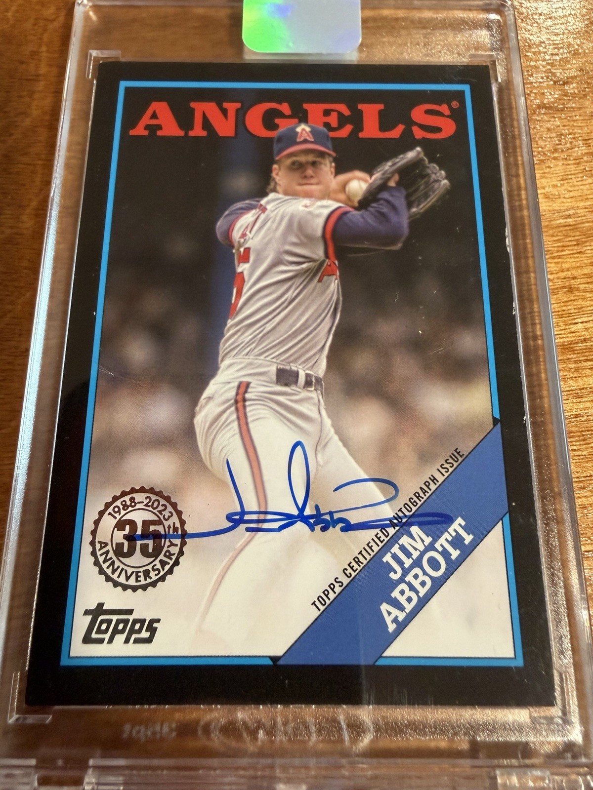 2023 Topps Series 2 35th Anniversary Jim Abbott Auto Black Parallel SP /199 